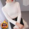 Autumn and Winter High-neck and Fleece Sweaters, Women's Thickened One-piece Velvet Knitwear, with a Slim Mink Bottom Thermal Top