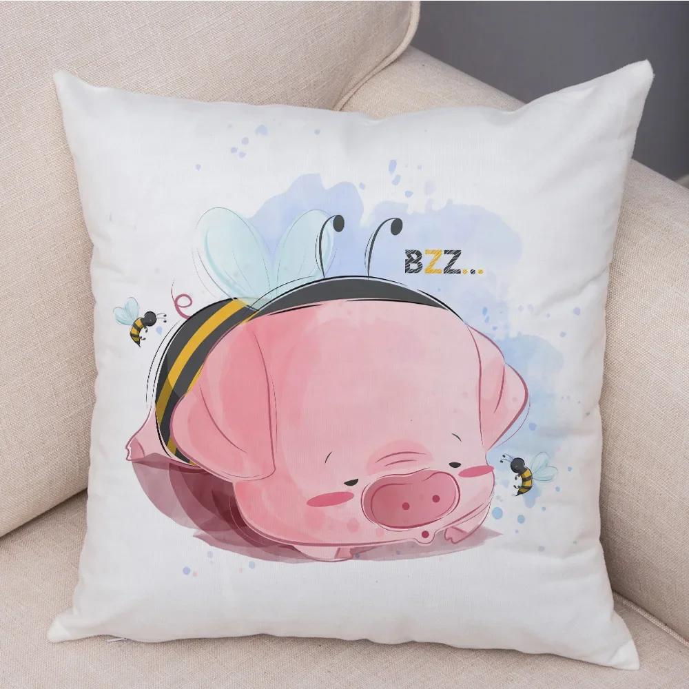 Super Soft Plush Cute Cartoon Giraffe Eleghant Lion Pillow Case Nordic Kids Room Decor Lovely Animal Cushion Cover for Sofa Home