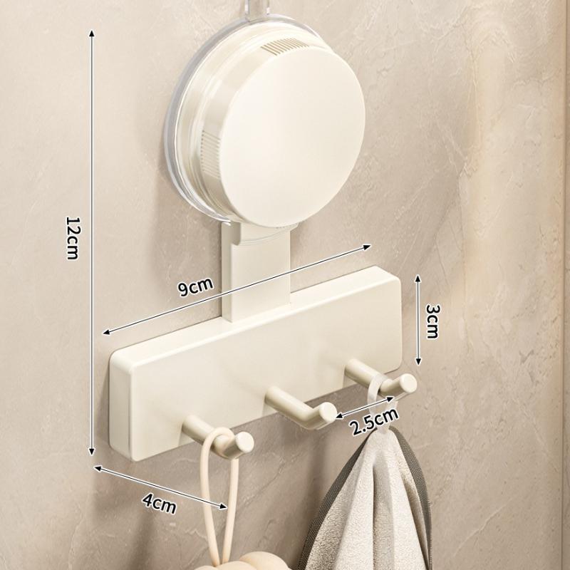 Strong Load-Bearing No Punching Suction Cup Hook Bathroom Wall Mounted Door Hanging Clothes Rack Clothes and Towel Racks