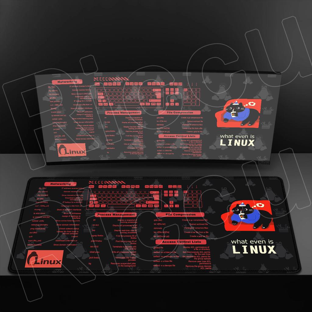 Programmer Office Laptop Soft Mousepad Linux Commands Line Desktop Mat xmm Office Computer Shortcuts Carpet PC Accessories