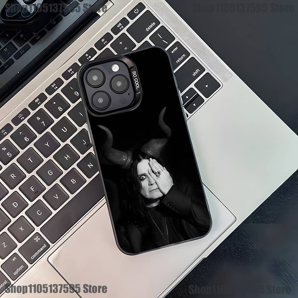 Sänger O-Ozzy Osbourne Handyhülle Für iPhone 16,15,14,13,12,11,Pro,XS,Max,Plus,Mini,SE4,E Schwarz Matt Stoßfeste Hülle