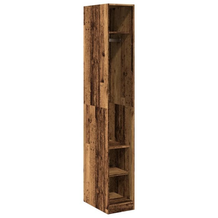 VidaXL Garde-robe vieux bois 30x50x200 cm bois d'ingénierie, armoire de rangement, organisateur de garde-robe, armoire, 3307691