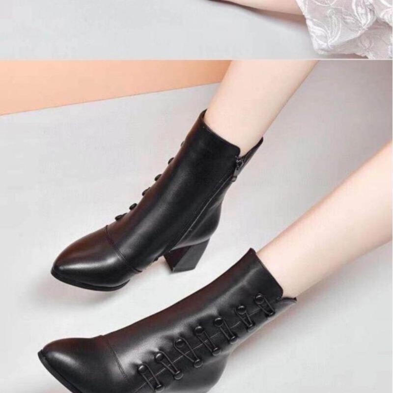 Chelsea High Boots Women  New Winter High Heels Shoes Women Fashion Sexy Warm Ankle Boots Designer Pumps Shoes