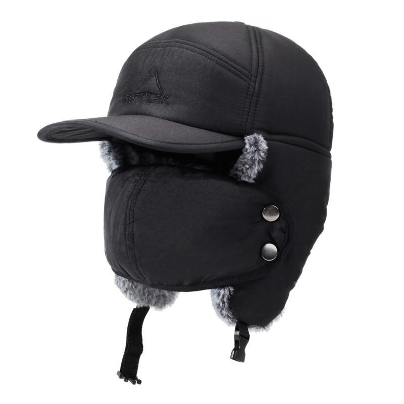 Winter men's baseball cap windproof thickened warm ear protection versatile outdoor casual cycling cold hat