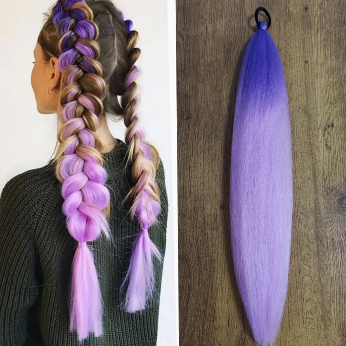 

66.04 см Синтетический плетеный хвост Наращивание волос | Термостойкое, Яки Прямое Высокотемпературное волокно, Фестиваль, Вечеринка, Выступление, Хэллоуин, Косплей 2 packs