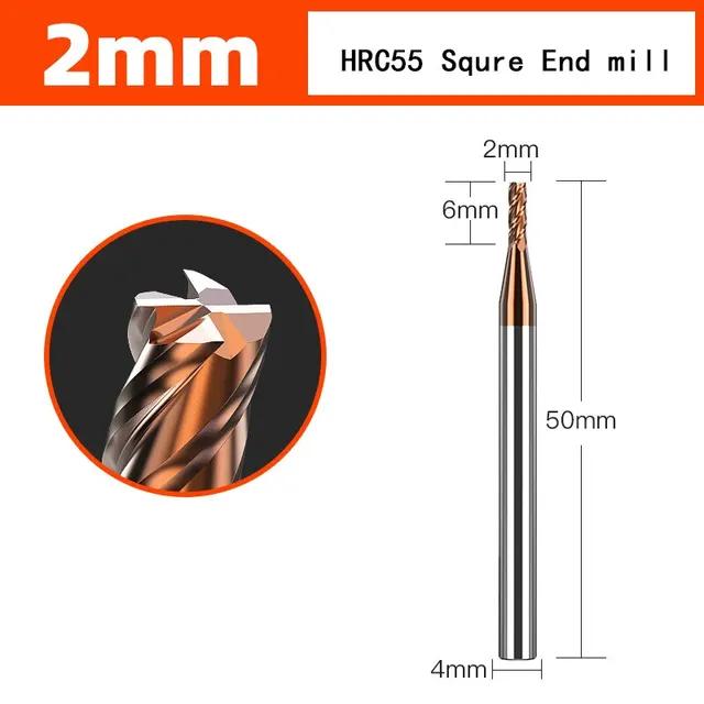 4 Flutes HRC55 Carbide End Mill Milling Cutter Alloy Coating Tungsten Steel Endmill Cutting Tool CNC Cutting Tool Milling Cutter