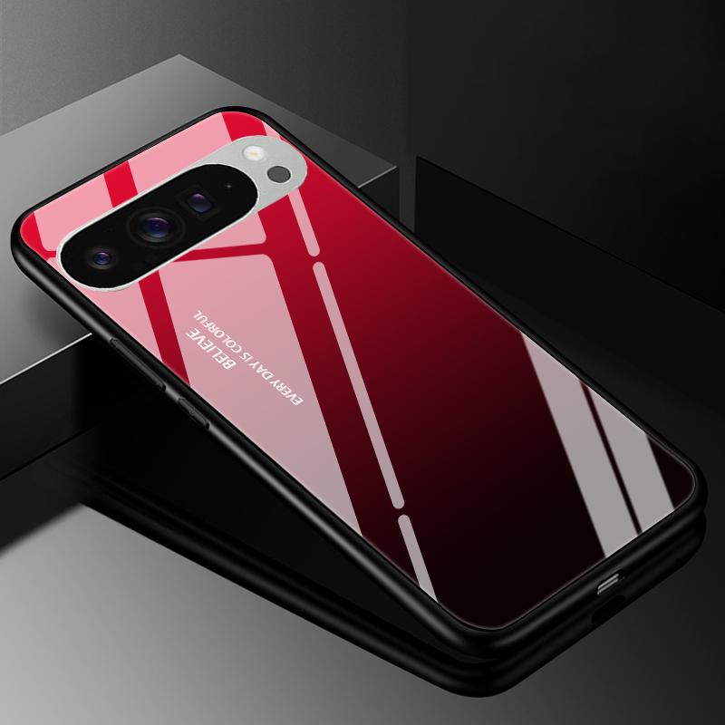 Tempered Glass Phone Case For Google Pixel 9 Pro XL 9A 9 8A 8 Pro 7 Pro 7A Luxury Hard Back Bumper Cover Pixel8 7Pro 9pro Capa