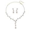 Brand New Sparkling Diamond Women's Jewelry Set: Necklace, Earrings & Bracelet