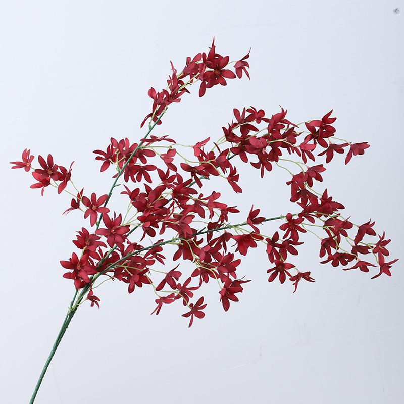 

Имитация орхидеи Wenxin, свадебная имитация цветов, искусственный цветок, танцующая орхидея, домашняя свадебная арка, украшение потолка, искусственные цветы вино красного