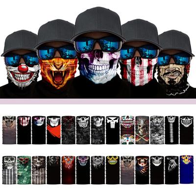 Skeleton Sports Outdoor Bib Cycling Mask Sun  Neck Sleeve Seamless Mask Headscarf