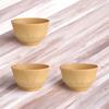 J-kitchens Miso Soup Bowls, Wooden, Natural Wood Design, Large, Set of 3, 12.5cm X 7.5cm