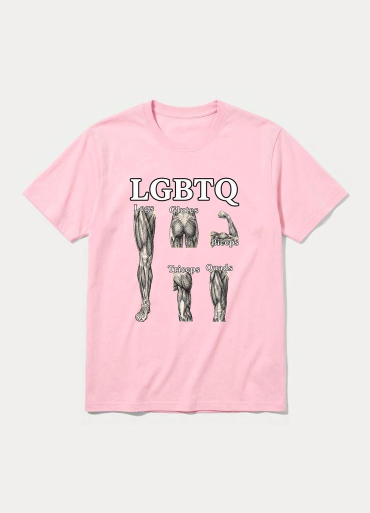 Vtipné LGBTQ Nohy Hýždě Biceps Triceps Stehna Posilovna Tričko Pánské Kulturistika Fitness Cvičení Polyesterové Trička Unisex Ležérní Grafický Top