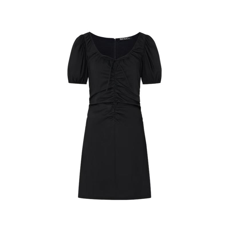 

MO&Co. Resort Style Pleated V-Neck Dress with Puff Sleeves S (160cm)