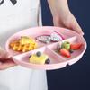 3 Grids Runde Unterteilt Platte Wiederverwendbare Fach Platte Küche Geschirr Tablett Frühstück