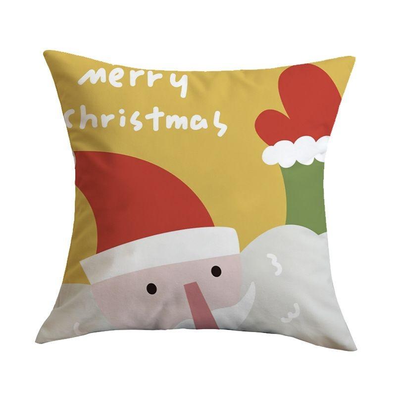 Merry Christmas Tree Throw Pillow Cover, Festive Embroidered Cushion Case for Home Decor