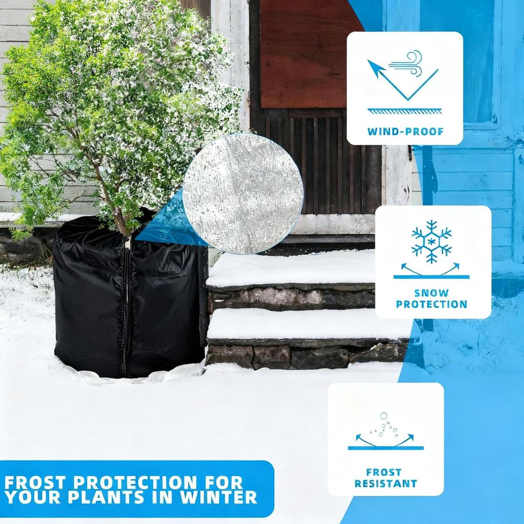 Plant Frost Protection Cover Winter Plant Cover Freeze Protection with Zipper for Garden Tree Rose Bush Greenhouse Raised Bed