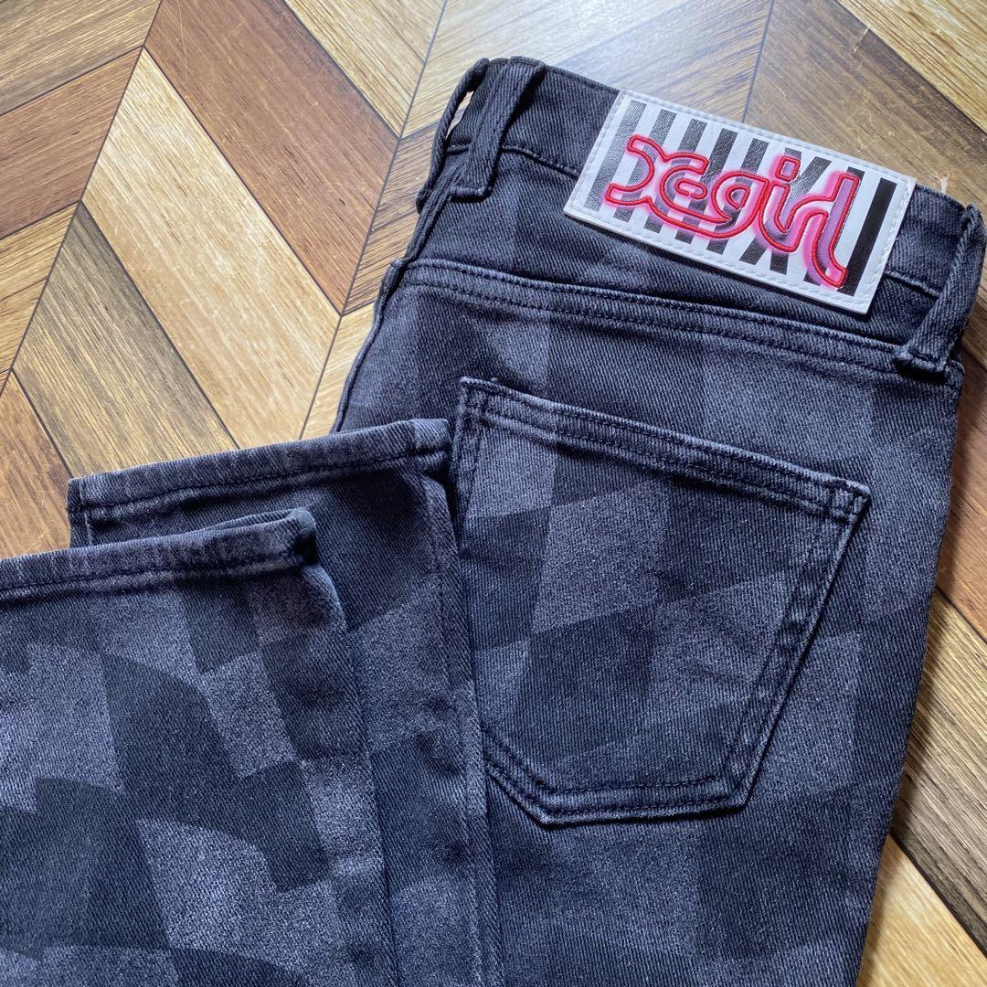 

[Б/У] Джинсы NONA9ON X-girl коллаборация деним клетчатая клетка размер M