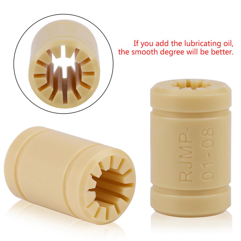 8 Stück Set 3D Drucker Festpolymer LM8UU Lager 8mm Welle