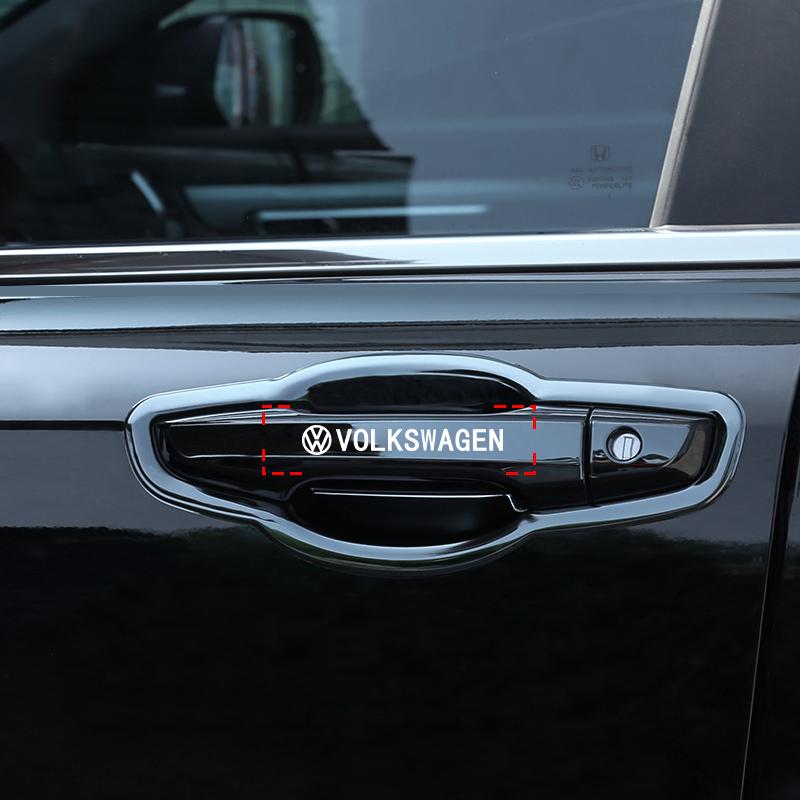 4 ks Samolepky na kliky dveří auta Samolepky na pneumatiky a zpětná zrcátka Pro Volkswagen Golf-5 6 7 MK6 Jetta Lavida Polo Tiguan Passat B5 B6 B7