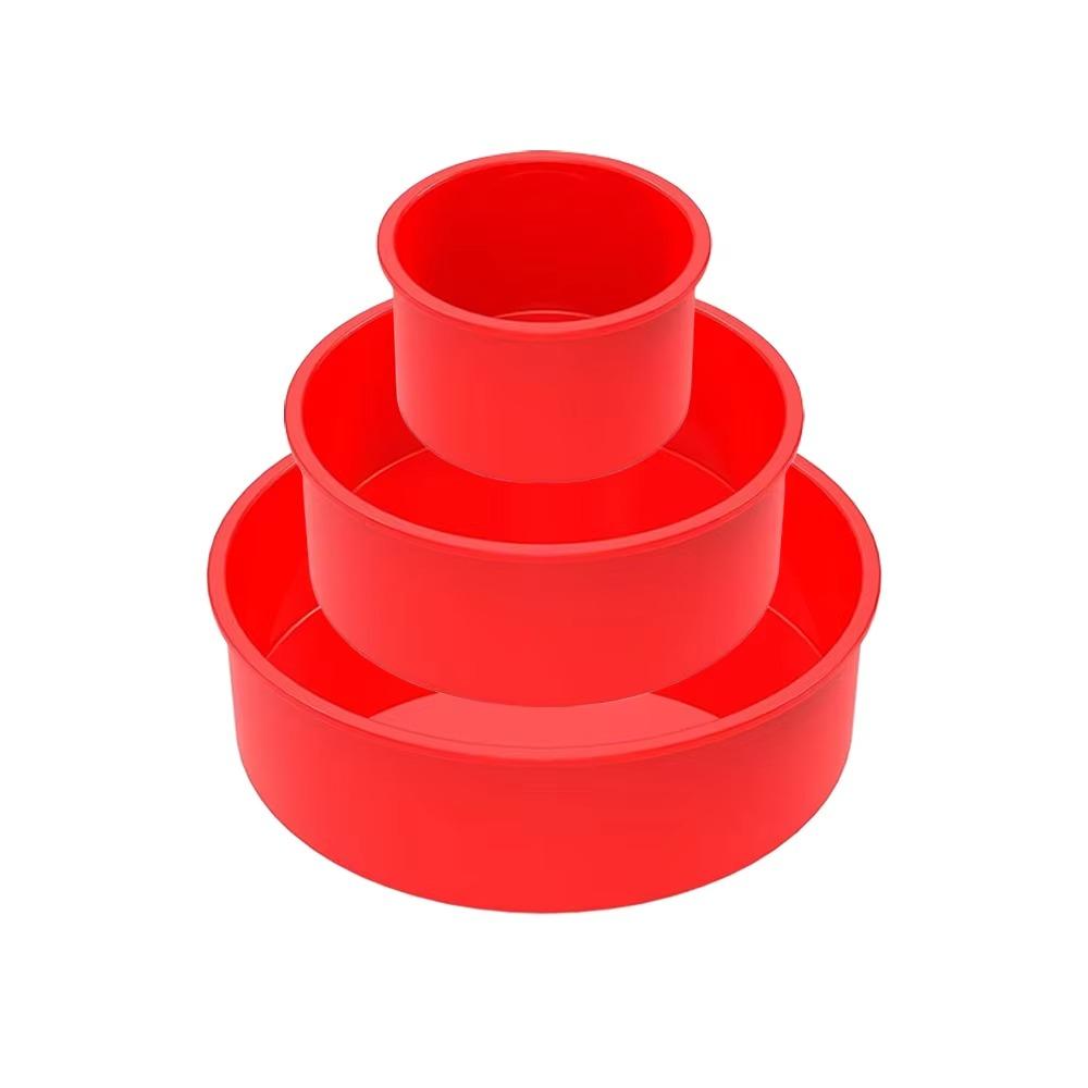 Teglia Rotonda in Silicone da 4 6 8 10 Pollici Stampo in Silicone per Torta a 2 3 4 Piani Resistente al Calore Teglia da Forno Circolare