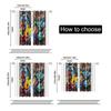 Set Of 2 Filtering Curtains Excluding Rods Non Movable Without Batteries Graffiti Brick Wall Music Theme Use Curtain Polyester