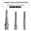 Hexagonal To Square Head Drill Adapter Rod Set - Large, Medium, Small Fly Conversion