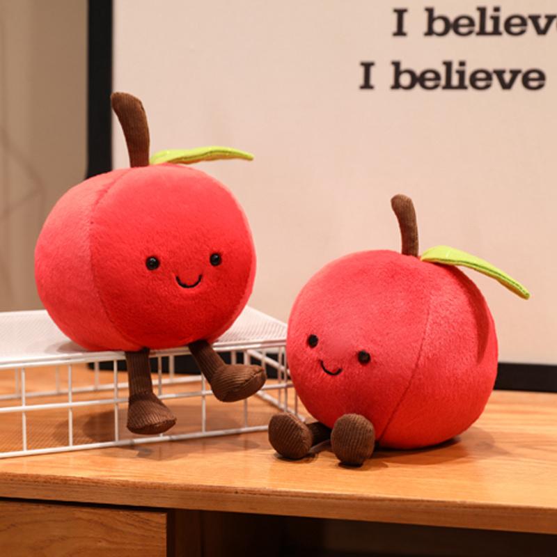 Nowa Świąteczna Pluszowa Zabawka Jabłko Kawaii Świąteczne Jabłko Pluszowa Lalka Dekoracja Choinki Urocze Pluszowe Jabłka Prezenty Świąteczne