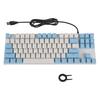 Mechanische Tastatur 87 Tasten Blau Ergonomisches Mehrfarbiges Hintergrundbeleuchtungsdesign Gaming-Tastatur für Tipper