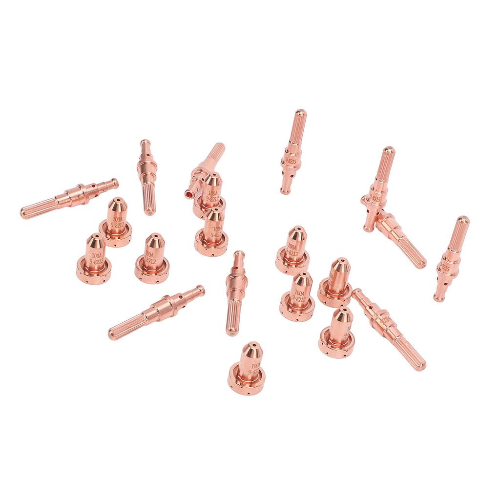 10Pcs 9 8212 Nozzles 10Pcs 9 8215 Electrodes Brass Nozzle Electrode Set for SL60 SL100 Plasma Cutting Torch