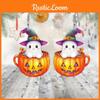 Halloween Ghost Themed Pumpkin Pot Pattern Women Acrylic Earrings Festival For
