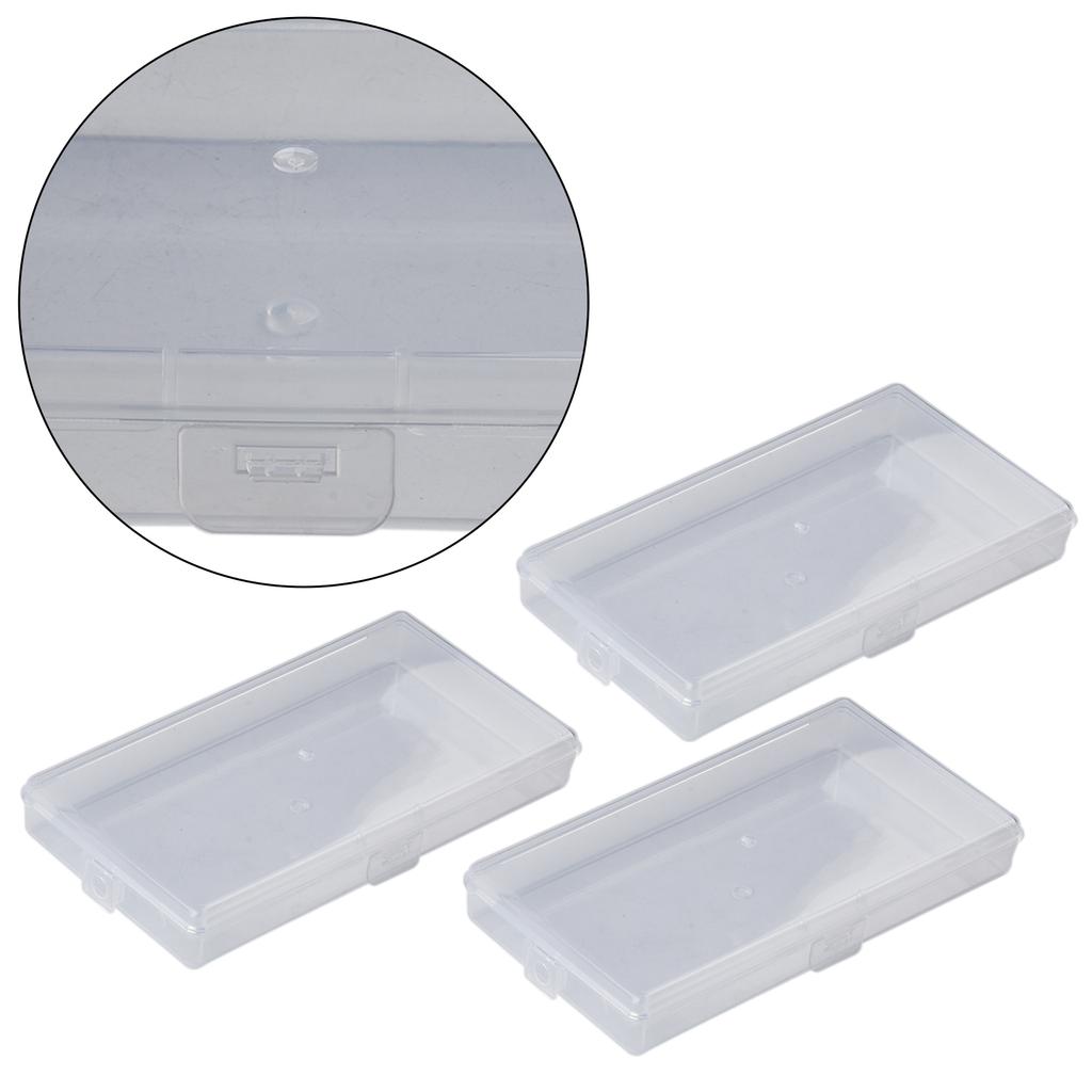 Boxes Storage Box Dustproof 14.8*7.8*1.8cm 3PCS DIY Earrings Holder Jewelry Necklaces Organizer PP Transparent