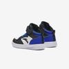Anta Kids Synthetic Leather Fleece Lightweight Shock Absorbing Warm High-Top Kids Skate Shoes Kids Sneakers White Black Blue A12449959-1