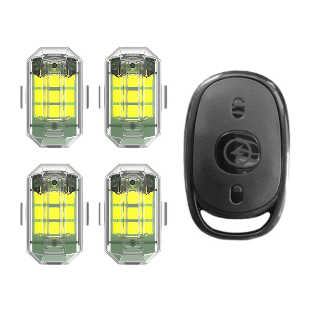 Wireless LED Strobe Light Remote Control Warning Lamp Flash Indicator Anti-collision For Car Auto Motorcycle Drone Cruise
