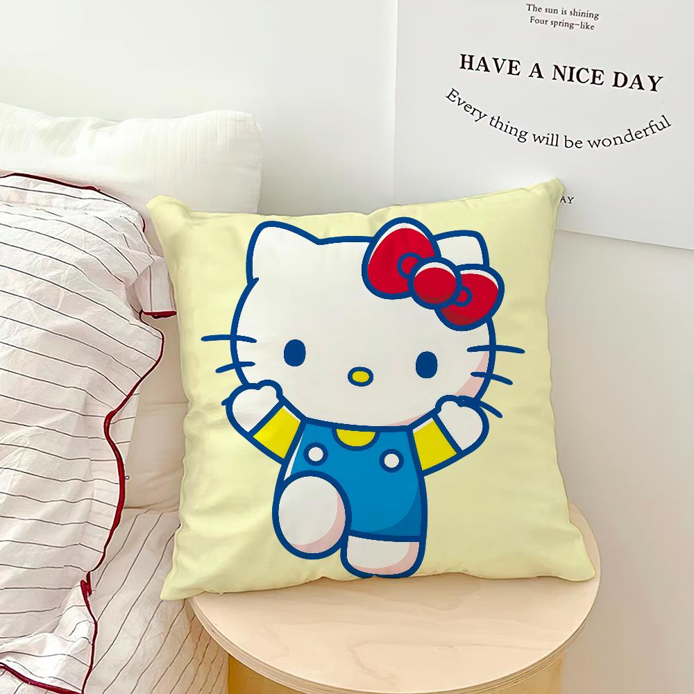 cartoon art cute cat h-HelloKitty SRO cushion cover soft Pillow Case for Sofa Living Room Home office Decor Protective Covers