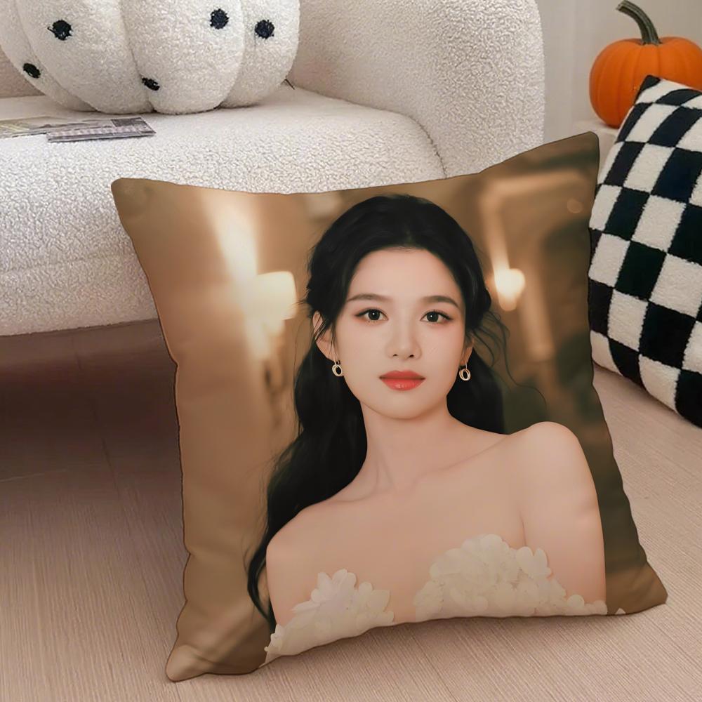 New Fashion Chinese Star ZZhang Jingyi Cushion Cover Throw Pillow Cover Hidden Button Durable Polyester Chair Cushion