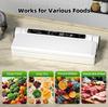 New Upgrade Compact Vacuum Sealer Machine, 75KPA Strong Suction, LED Digital Timer Display, Dual Use For Dry & Wet Foods