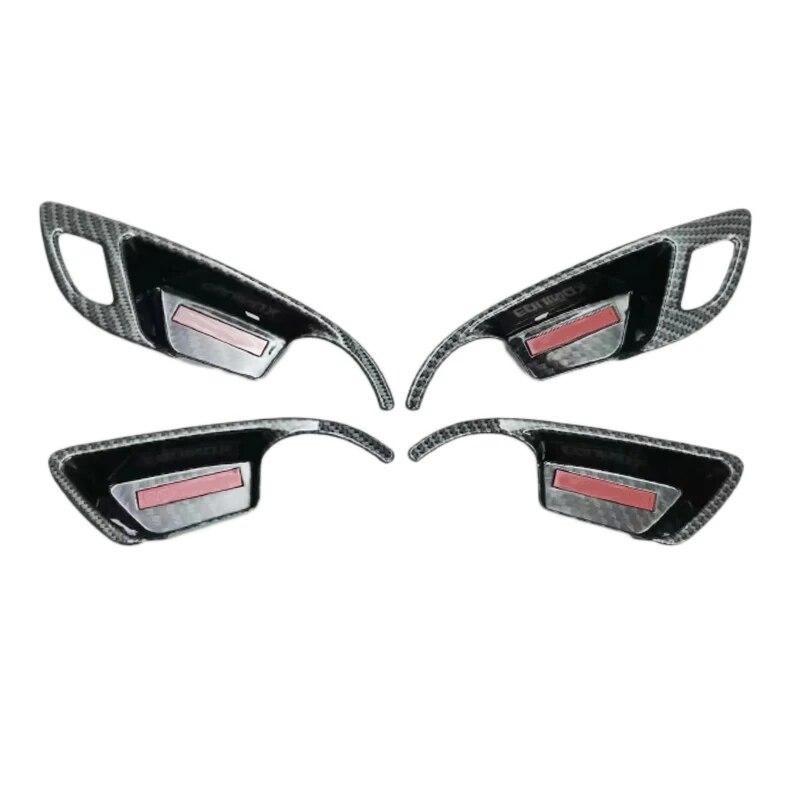 Autocolant de protecție pentru mânerul ușii interioare, stil ABS, fibră de carbon, pentru Chevrolet Equinox 2017 2018 Accesorii 4 buc/set