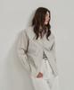 LOSSYROW Back Button Detail Shirt Light Gray