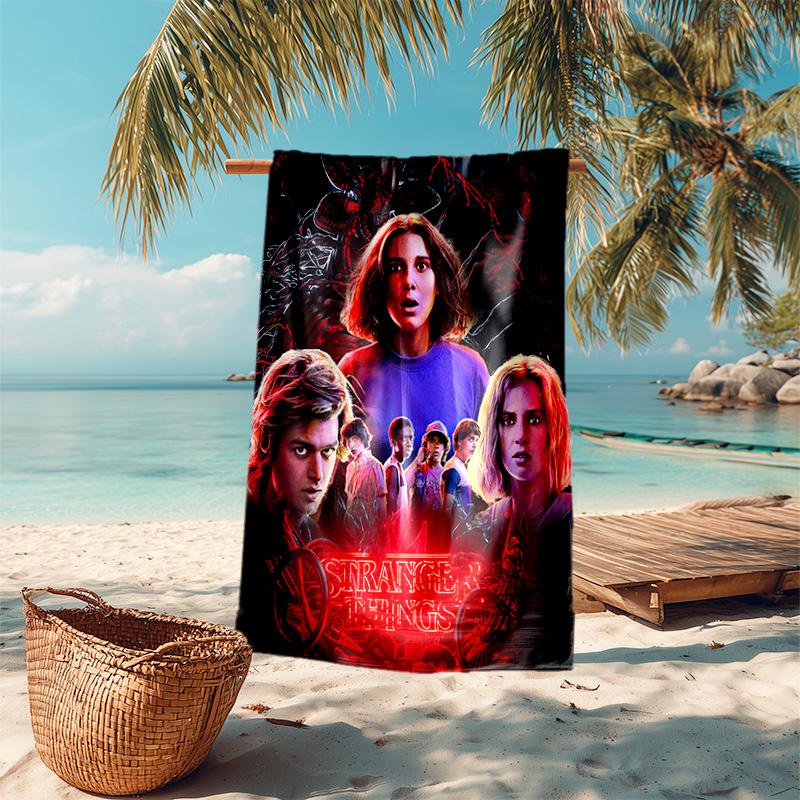 Halloween horror thriller theme Stranger Things soft beach towel outdoor camping vacation swinging beach scarf decorative blanket B17