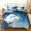 Eagle Duvet Cover Animal Bedding Set Queen King Size For Kids Teens Adults White Black Wildlife 2/3pcs Polyester Quilt Cover
