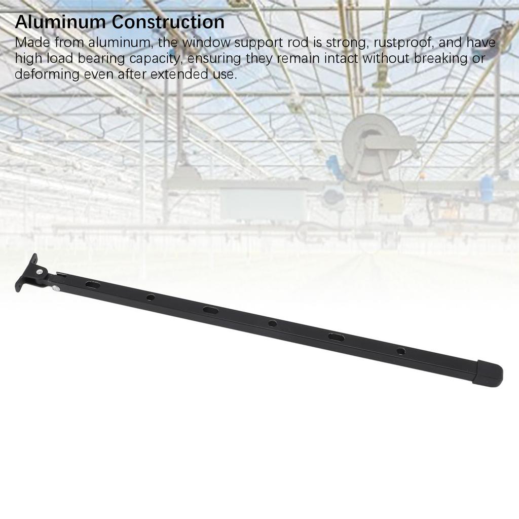 Roof Vent Opener Bar Manual Greenhouse Roof Vent Opener Easy Installation Anti Deforming Aluminum with 6 Screws for Greenhouse