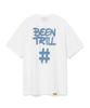 BEENTRILL Spray Hashtag Oversized Short Sleeve T-Shirt (Off-White)