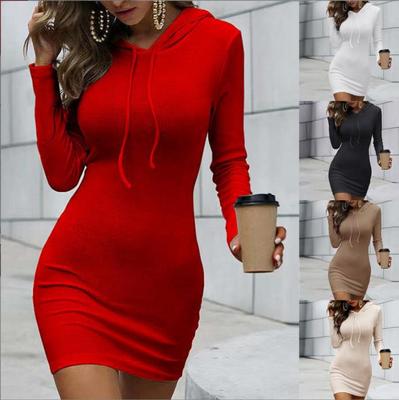 Damen Frühling Herbst Trend Neue Schlanke Taille Bis Einfarbig Hoodie Lässige Hüfte Pullover
