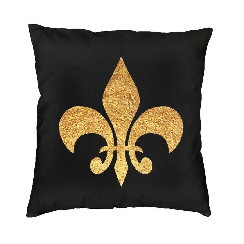 Royal Fleur De Lis Cushion Covers FleurDeLys Lily Flower Velvet Modern Pillows Case Home Decor