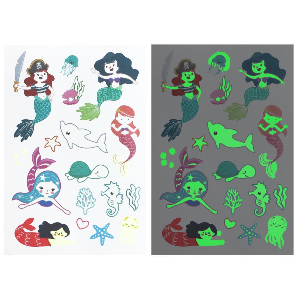 Tattoo Stickers Luminous Child Kid Temporary Fake Tattoos Glow Paste On Face Arm Leg for Children Body Art Unicorn Sticker Toy