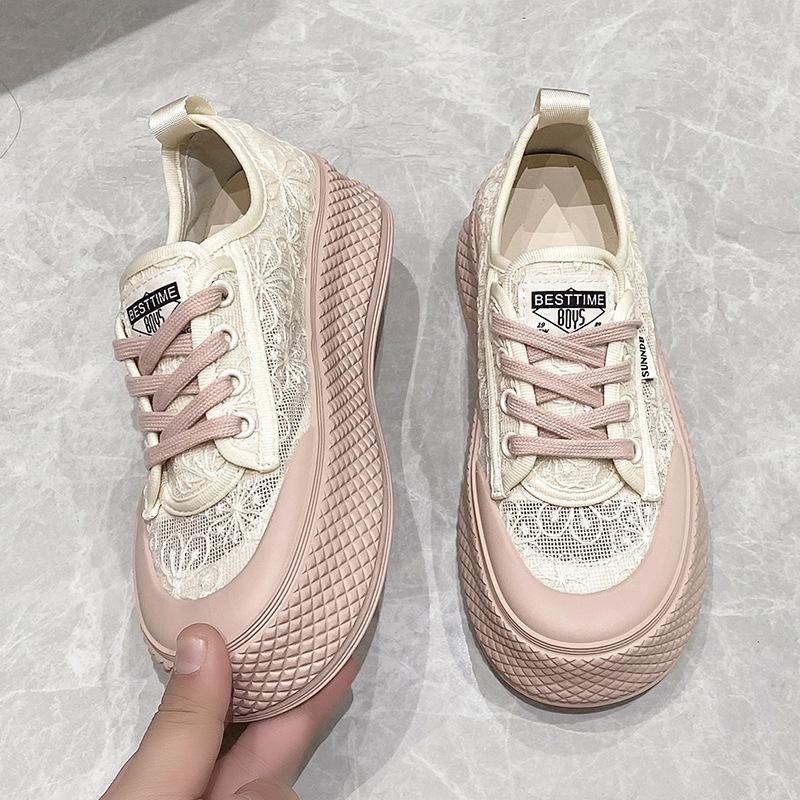 

Fisherman shoes women s mesh breathable thick-soled white shoes popular shoes women s shoes 2026 new spring and summer casual board shoes 40 рожевий