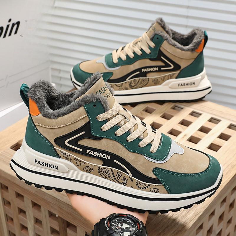 Men's Casual Sneakers Adolescent Outdoor Warm Non-slip Sports Cotton Shoes Classic Fashion Lightweight Hard-wearing Snow Boots