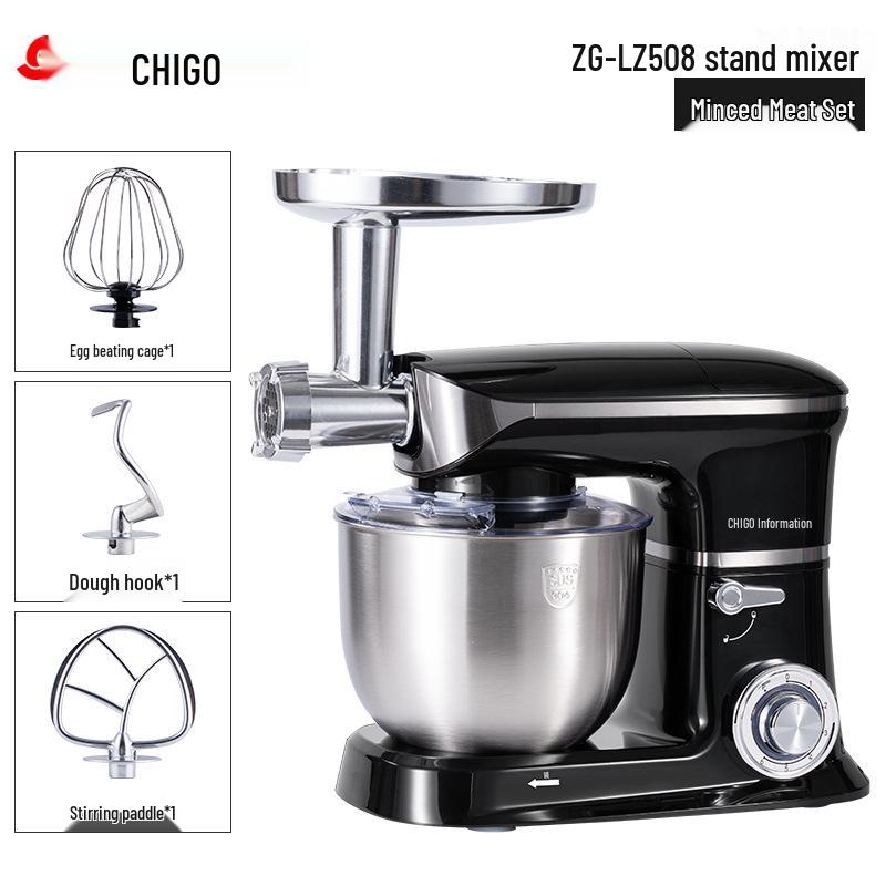 Chigo Multifunktionale Küchenmaschine: Automatischer Teigkneter, Gewerbemixer, Milchmixer und Eierschläger