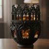 Suporte de Vela Decorativo Gótico Impresso em 3D Suporte de Vela de Pilar Medieval Vintage para Decoração de Mesa Lareira