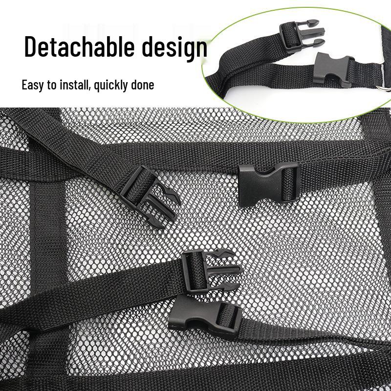 Universal Car Roof Storage Net with Reinforced Straps